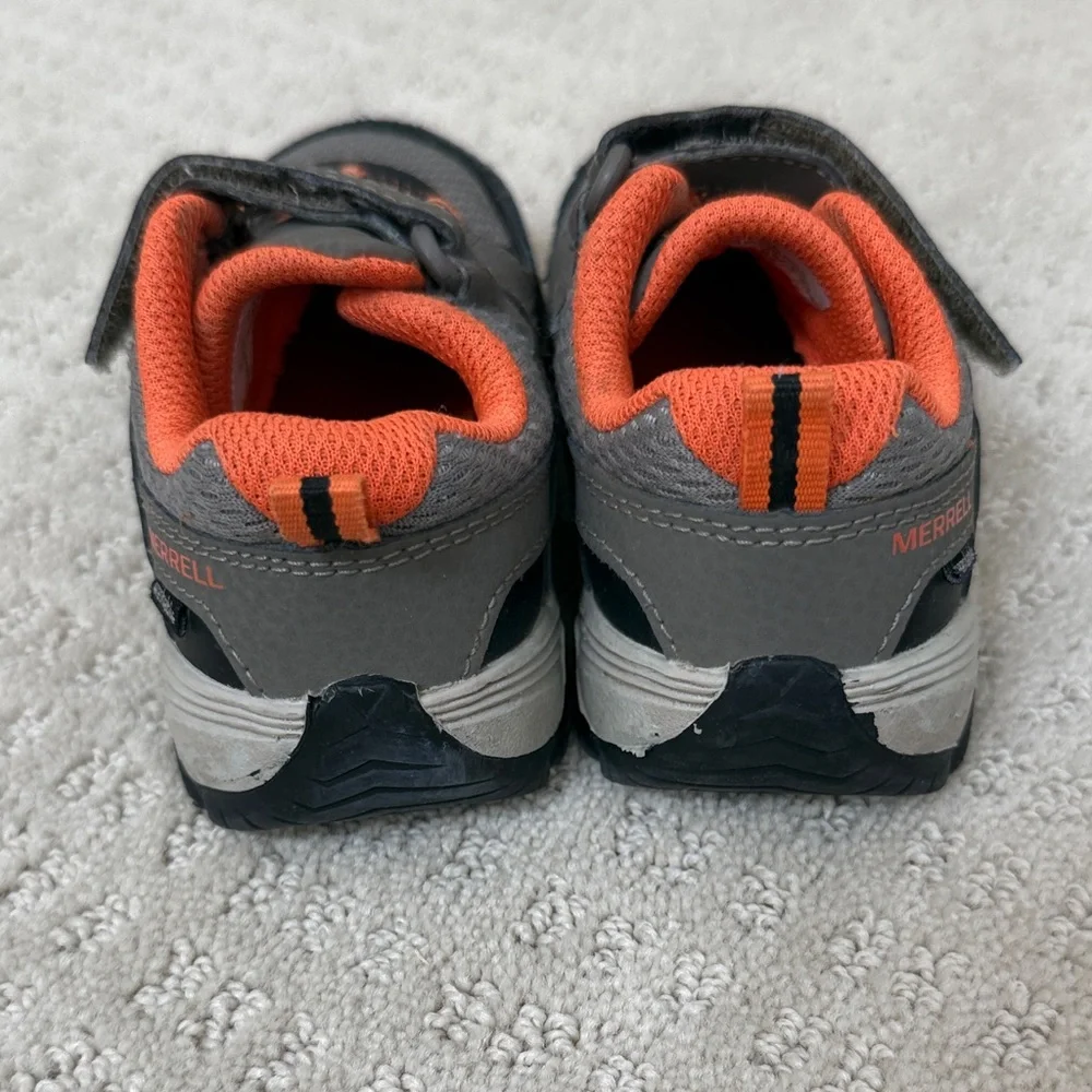 Merrell Gray and Orange Kids' Hook-and-Loop Active Sneakers